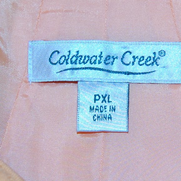 COLDWATER CREEK Light Orange Jacket 3/4 Sleeves Hook Closures SizeXLP - Picture 7 of 11